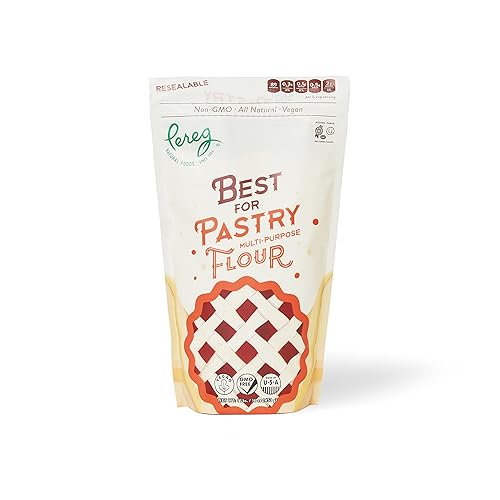 Pereg Fine Pastry Flour (16 oz) - 100% Soft White Wheat - Suitable for Baking, Cookies, Pastries, Croissants, Pie Crust - 9% protein - Non-GMO & Vegan