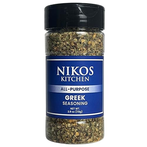 Nikos Kitchen All Purpose Greek Seasoning Blend - Mediterranean Spice Mix for Chicken, Lamb, Gyro, Greek Salad, Potatoes, Fish and Vegetables - NO MSG