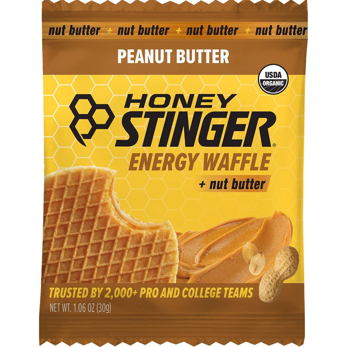 Honey Stinger Organic Waffle - 6-Pack Peanut Butter, One Size
