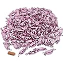 Fun Express Light Pink Foil Wrapped Caramels Candy Bulk 2lb Bag - Soft Chewy Caramel Chews Individually Wrapped for Wedding Candy Buffet | Premium