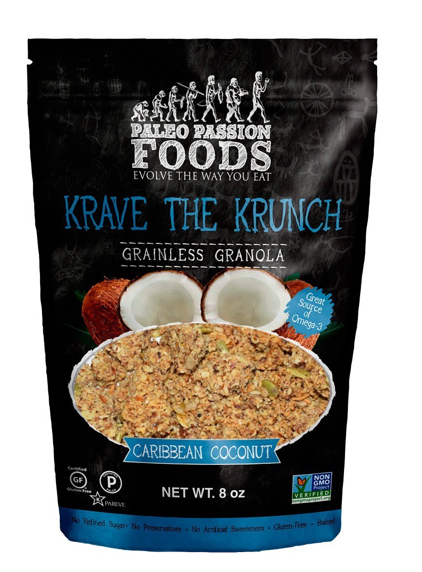 Krave The Krunch Grainless Granola - Caribbean Coconut (3-pack)