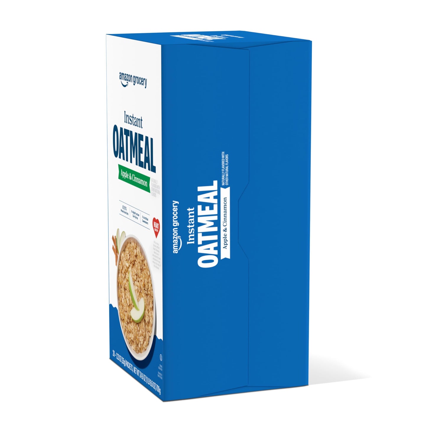 Amazon Grocery, Apple & Cinnamon Instant Oatmeal, 1.23 Oz, 20 Ct