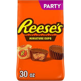 REESE'S Miniatures Milk Chocolate Peanut Butter Cups, Candy Party Pack, 30 oz
