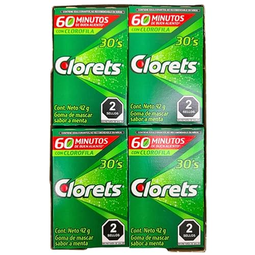 Clorets Chewing Gum Bulk - 8 Pack, 24 Pieces Each, Fresh Mint Gum With Chlorophyll, Extra Gum Pack for Long-Lasting Freshness, Ideal for Chewing Gum