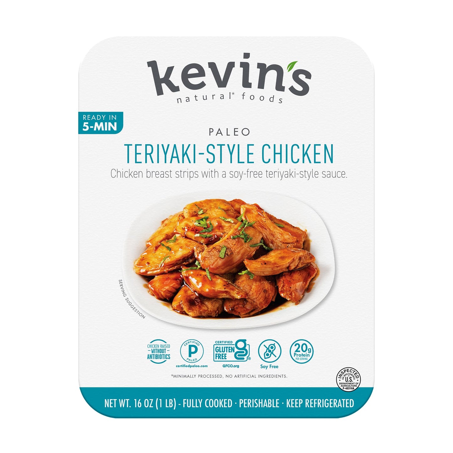 Kevin's Teriyaki-Style Chicken, 16 Oz - (Frozen)