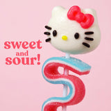 Hello Kitty Gummy Skewers, Character and Sour Belt Gummies, Individually Wrapped Candy Gifts, 4 Count Box