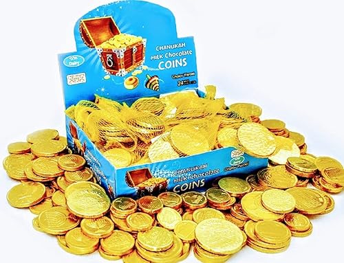 Hanukkah Milk Chocolate Coins Chanuka Gelt 24 Bags