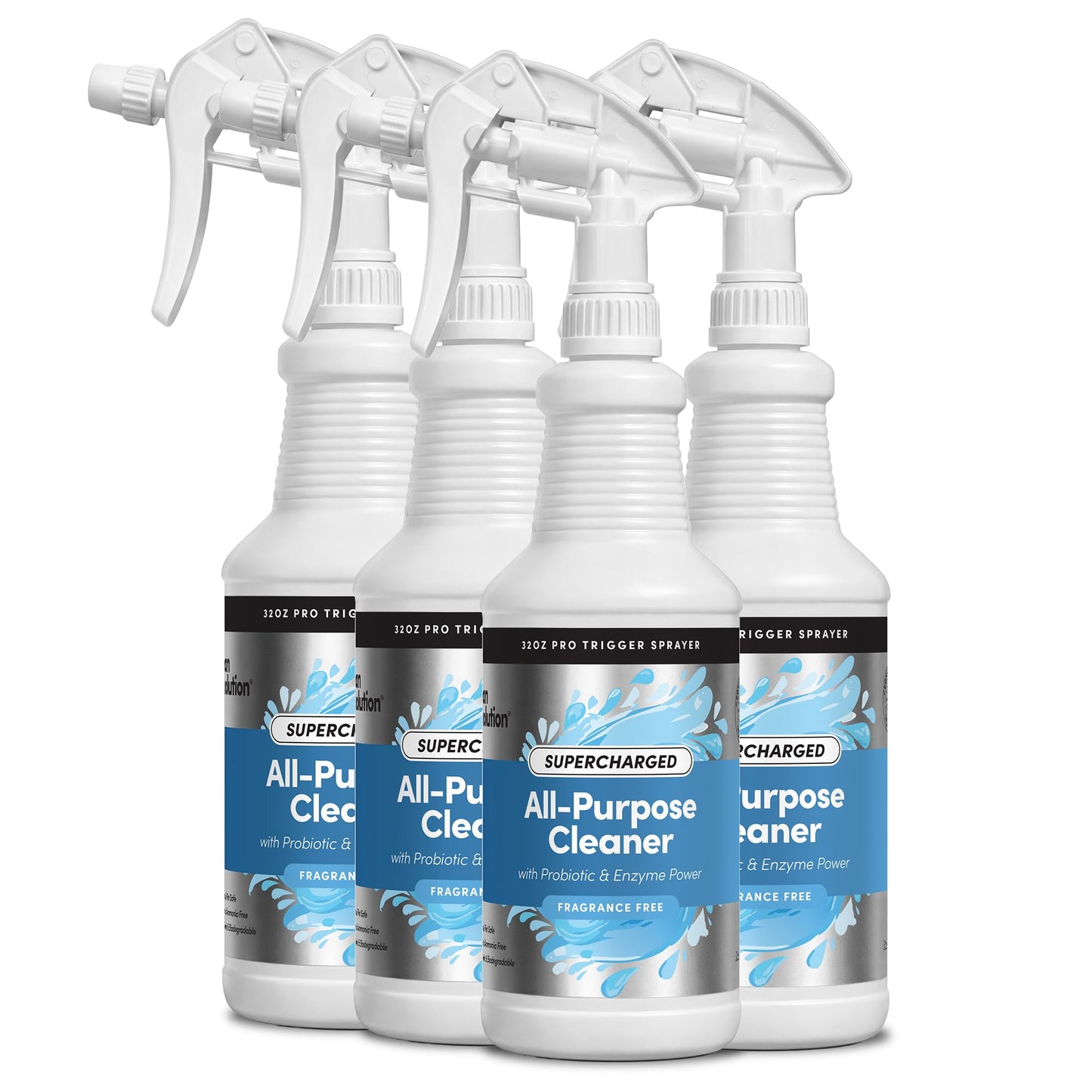 Clean Revolution SuperCharged All Purpose Cleaner Refill with Smart Probiotic + Enzyme Complex, Multi-Surface Kitchen Bathroom & Floor Cleaner
