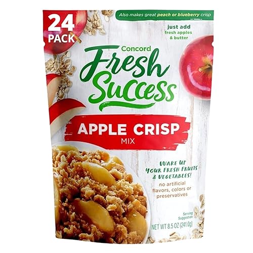 Concord Foods Apple Crisp Mix: Easy-to-Make Dessert with Delicious Ready to Go Ingredients - Sweet, Tender Fruit Covered in Buttery, Cinnamon Crumb