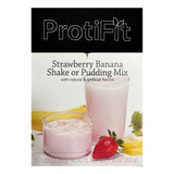 PROTIFIT - High Protein Strawberry & Strawberry Banana Pudding & Shake Mix 2 Pack, 15g Protein, Low Calorie, Low Fat, Low Carb, Aspartame Free, Idea