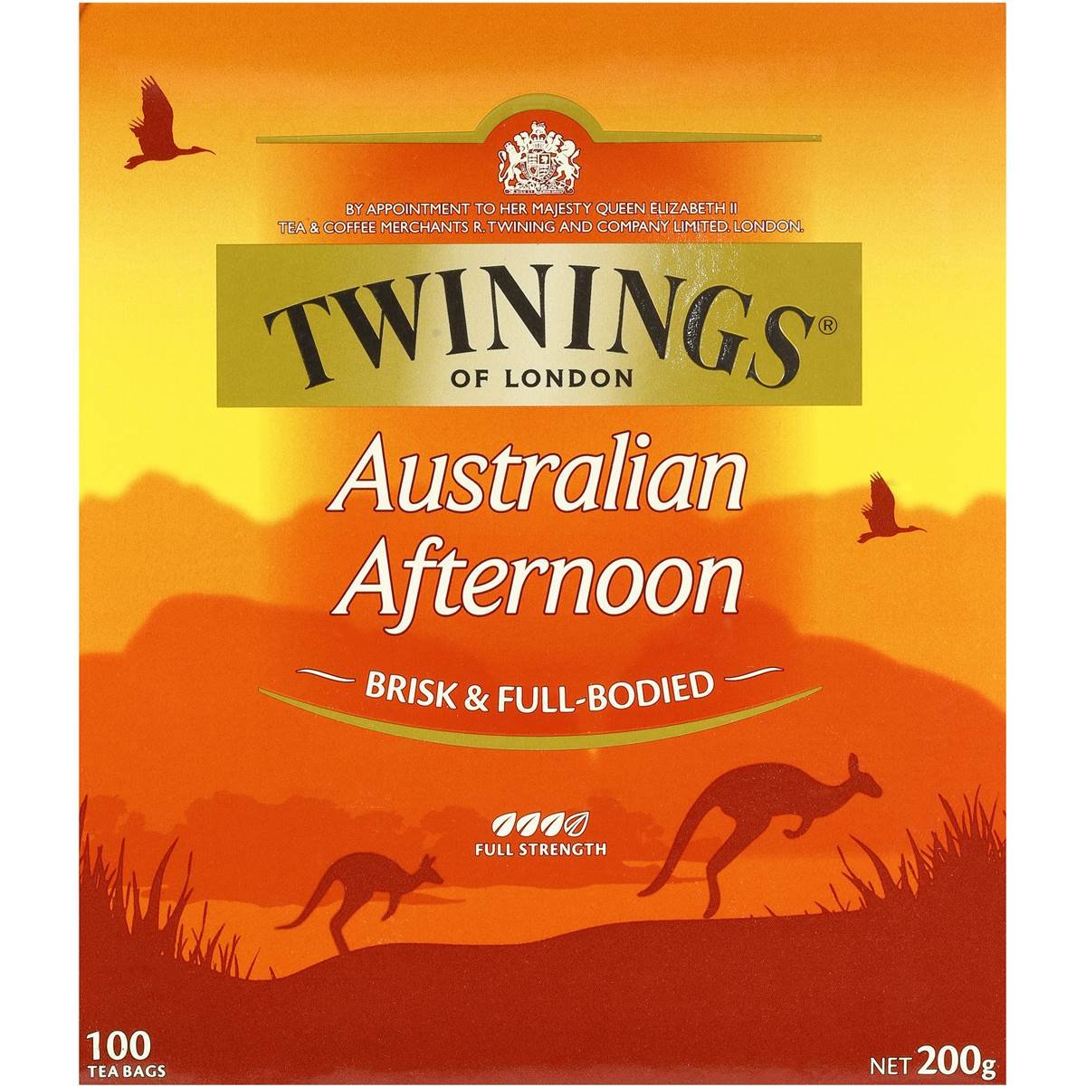 Twinings of London Australian Afternoon Tea - 100 Tea Bags - Full Bodied Black Tea Designed for Australia