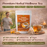 Turmeric Ginger Cinnamon Herbal Blend Tea (Té de Canela con Cúrcuma y Jengibre) Premium - 50 Bags - 100% Natural, Vegan, Caffeine-Free, No Additives