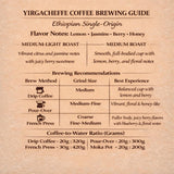 SINA COFFEE Premium Ethiopian Yirgacheffe - Single Origin Medium Roast Whole Bean Coffee - 16oz Freshly Roasted”
