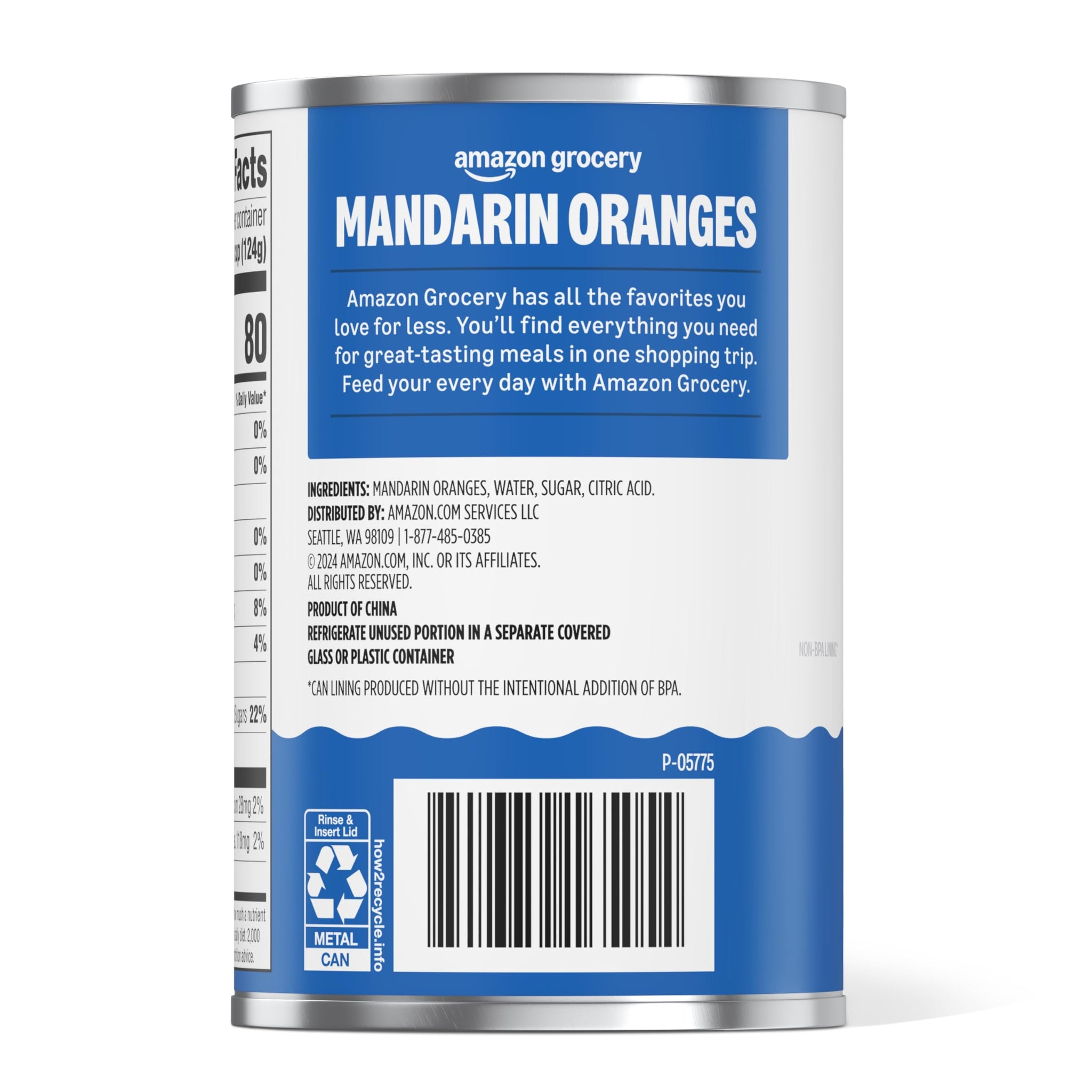Amazon Fresh, Mandarin Oranges In Light Syrup, 15 Oz (Previously Happy Belly, Packaging May Vary)