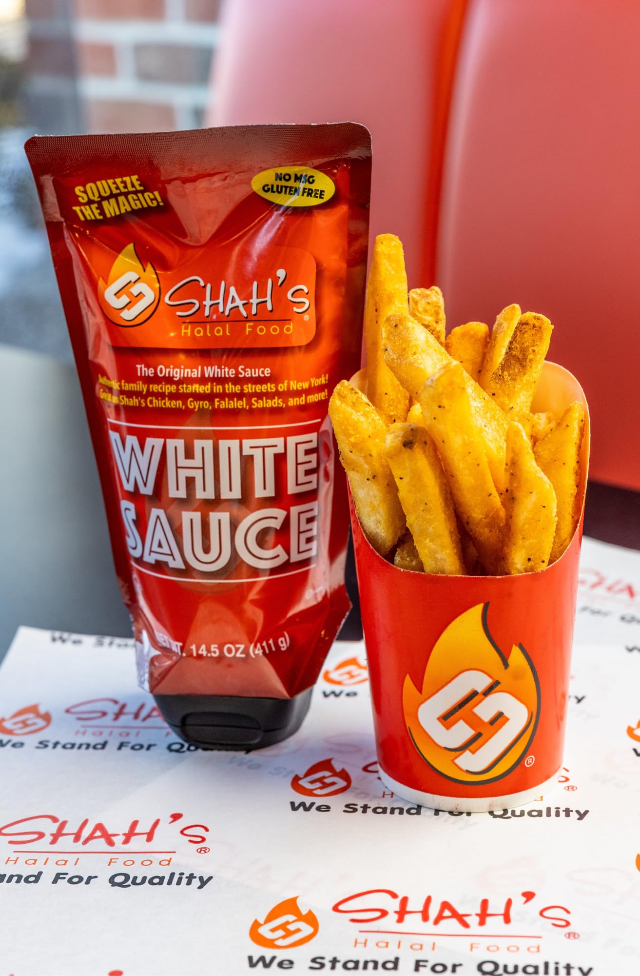 SHAH'S HALAL FOOD White Sauce | Mediterranean and Middle Eastern Flavor | No MSG | Gluten-Free | Halal Certified | Authentic Family Recipe | Pack of 1