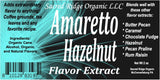 Amaretto Hazelnut Flavor Extract Organic 2 oz - Water Soluble, Sugar Free Flavor Drops for Coffee, Baking, Drinks, Ice Cream, Natural Food Grade