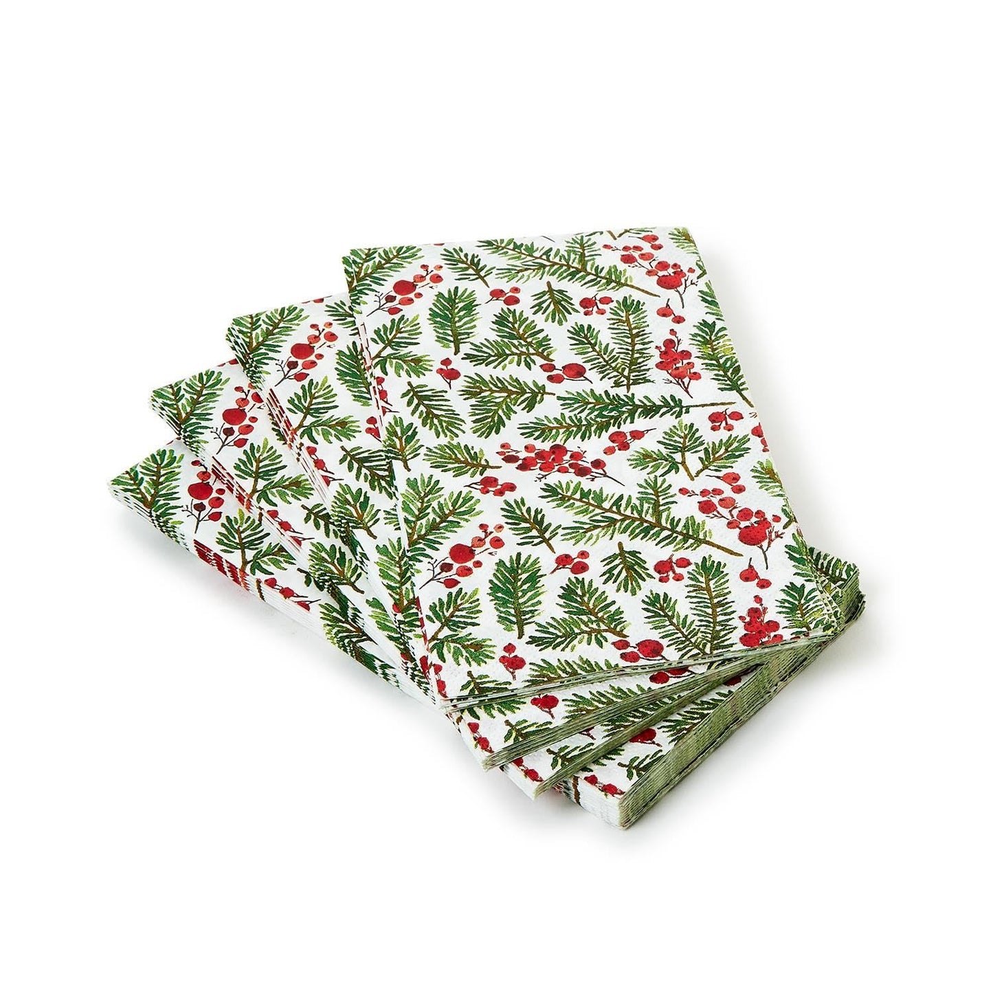 Two's Company Merry Berry 3 Ply Paper Dinner Napkin, 20 Pieces, 4.5-inches Width