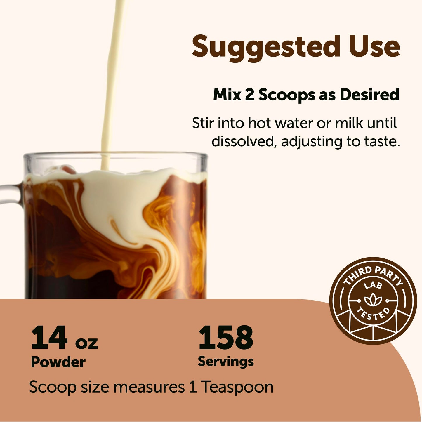 Organic Instant Mushroom Coffee, 14 oz | Medium Roast Arabica | 10-Mushroom Blend with Lion’s Mane, Reishi, Chaga, & More | Certified Organic |