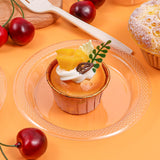 CACASO 120 Pack Plastic Dessert Plates,6 Inch Clear Plastic Dinner Plates,Round Clear Disposable Plates,Plastic Party Plates,Small Plastic Plates