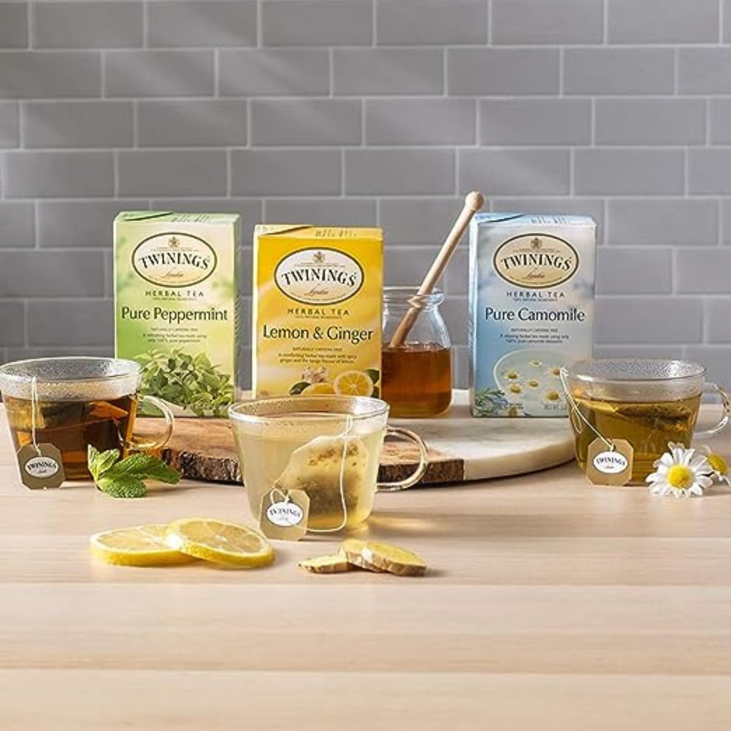 Twinings Herbal & Decaf Tea Variety Pack - Decaf Tea Sampler - Individually Wrapped Herbal Tea Bags, Green Decaf, Lady Grey Decaf, Earl Grey Decaf