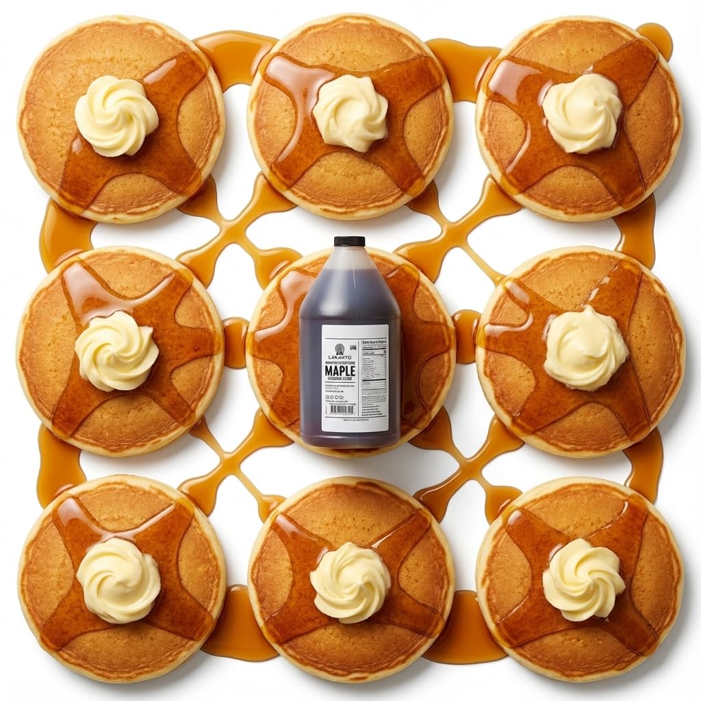 Lakanto Sugar Free Maple Flavored Syrup Sweetener with Monk Fruit and Erythritol, 128 fl oz