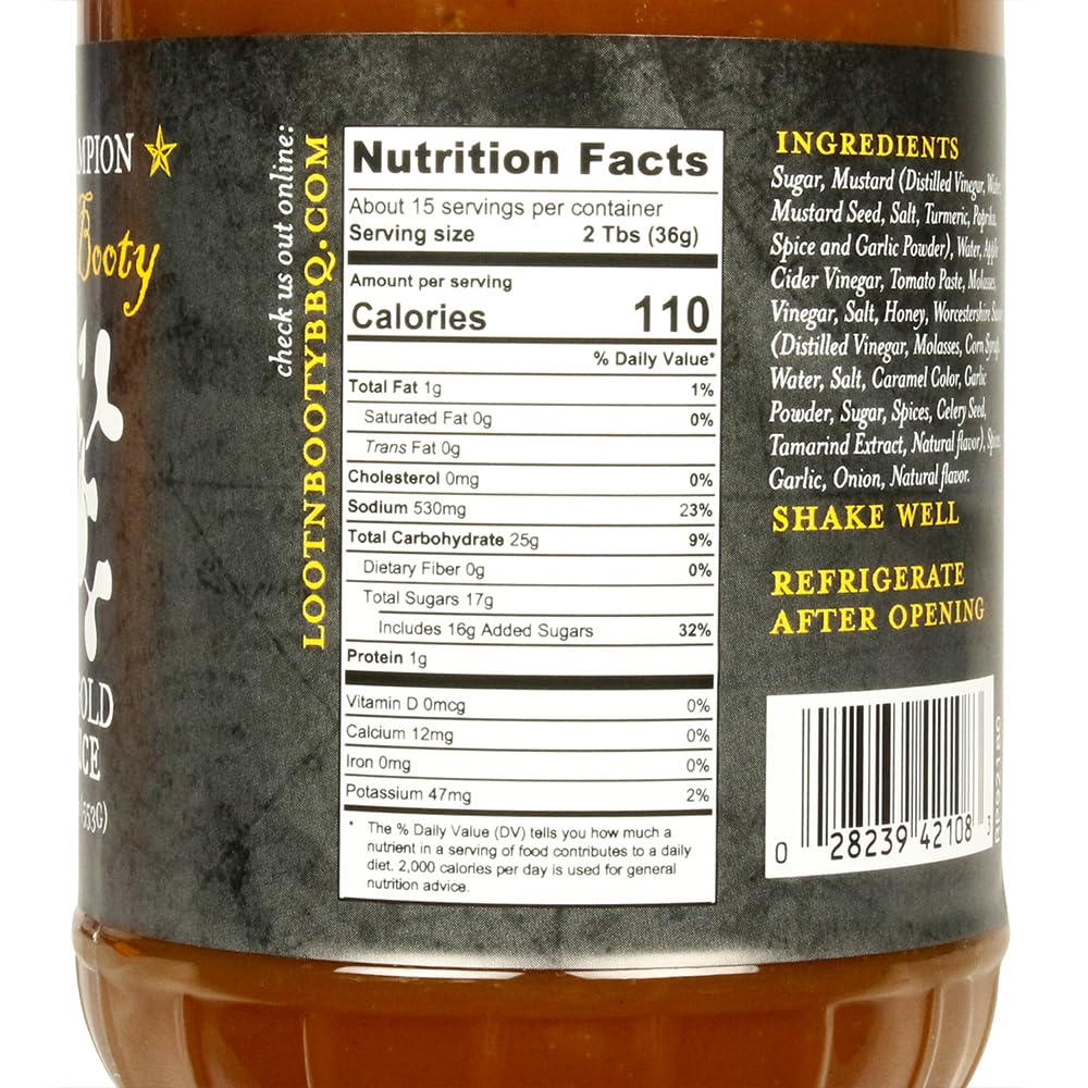 Loot N Booty BBQ - Honey Gold BBQ Sauce - 19.5 oz.