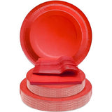 WYQJHKV Red Party Supplies Set Include Red Paper Plates and Napkins party supplies,Severs 25 Guests Dessert Plates,Disposable Cake Plates Paper Plate