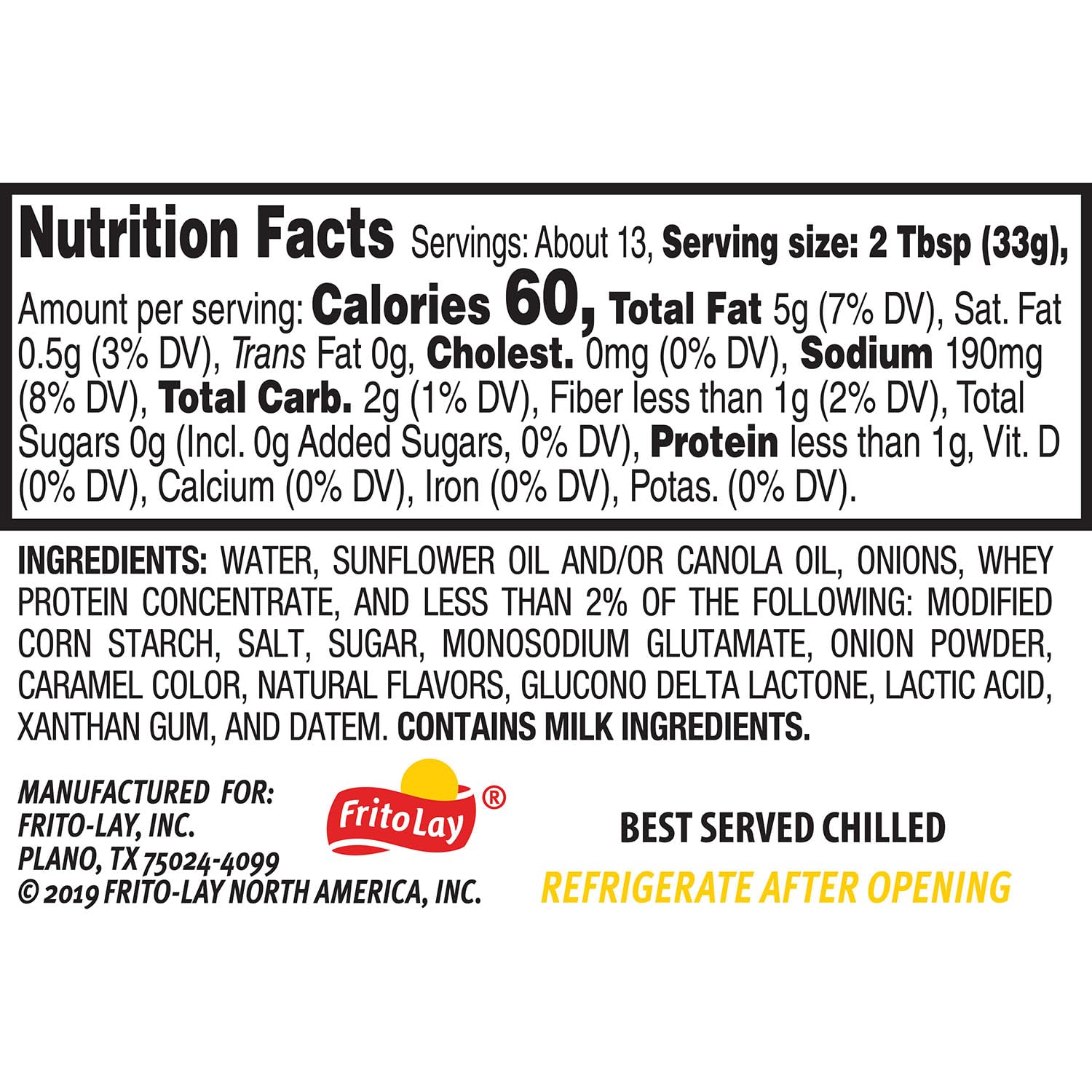 Lay's Dips French Onion, 15 Oz