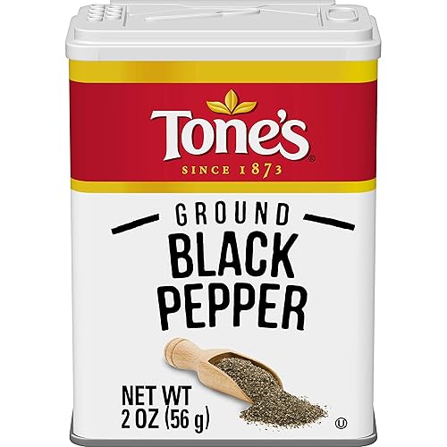 Tone's Ground Black Pepper, 2 Ounce Tin