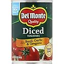Del Monte Canned Diced Tomatoes with Basil, Garlic and Oregano, 14.5 Ounce