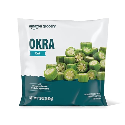 Amazon Grocery, Cut Okra, 12 Oz, Frozen