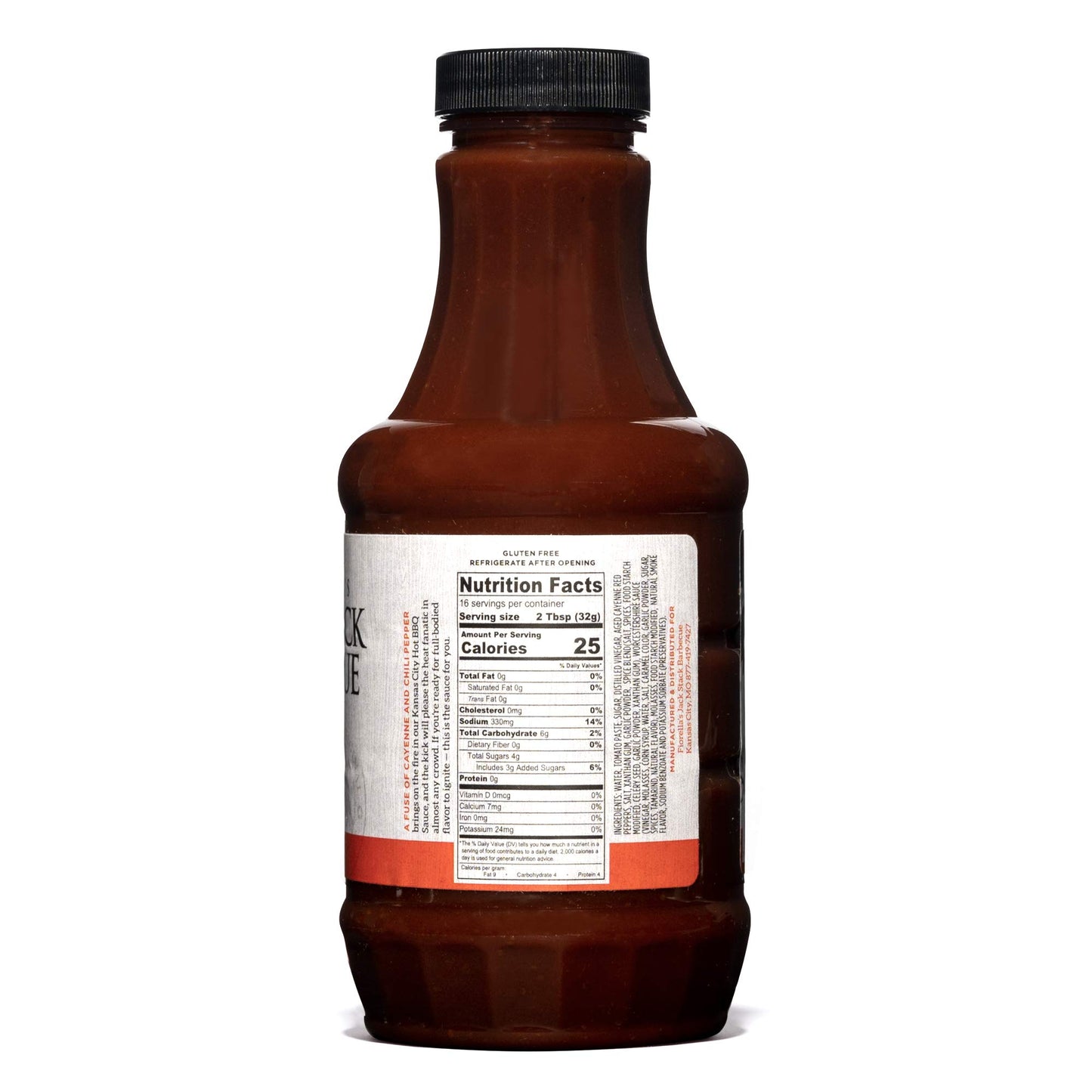 Jack Stack Barbecue Hot Sauce - Kansas City Cayenne Pepper BBQ Sauce 2 Pack - Spicy Smoked KC BBQ Sauce (2, 18oz Bottles)