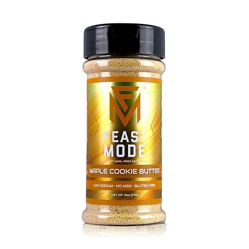 Feast Mode Flavors | Maple Cookie Butter Sweetener | 5oz | 141g | 100% Clean Maple Flavor, Meal Prep Seasoning, Sweet Topper Low Sodium, Low Calorie