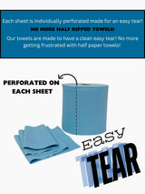 Tuff-Towel Blue Shop Towel for Shops | Jumbo Roll Heavy Duty Towels, 450 Sheets per Roll ($0.11 per Sheet) | For Mechanics, Farms, Dairies, Tire Shops
