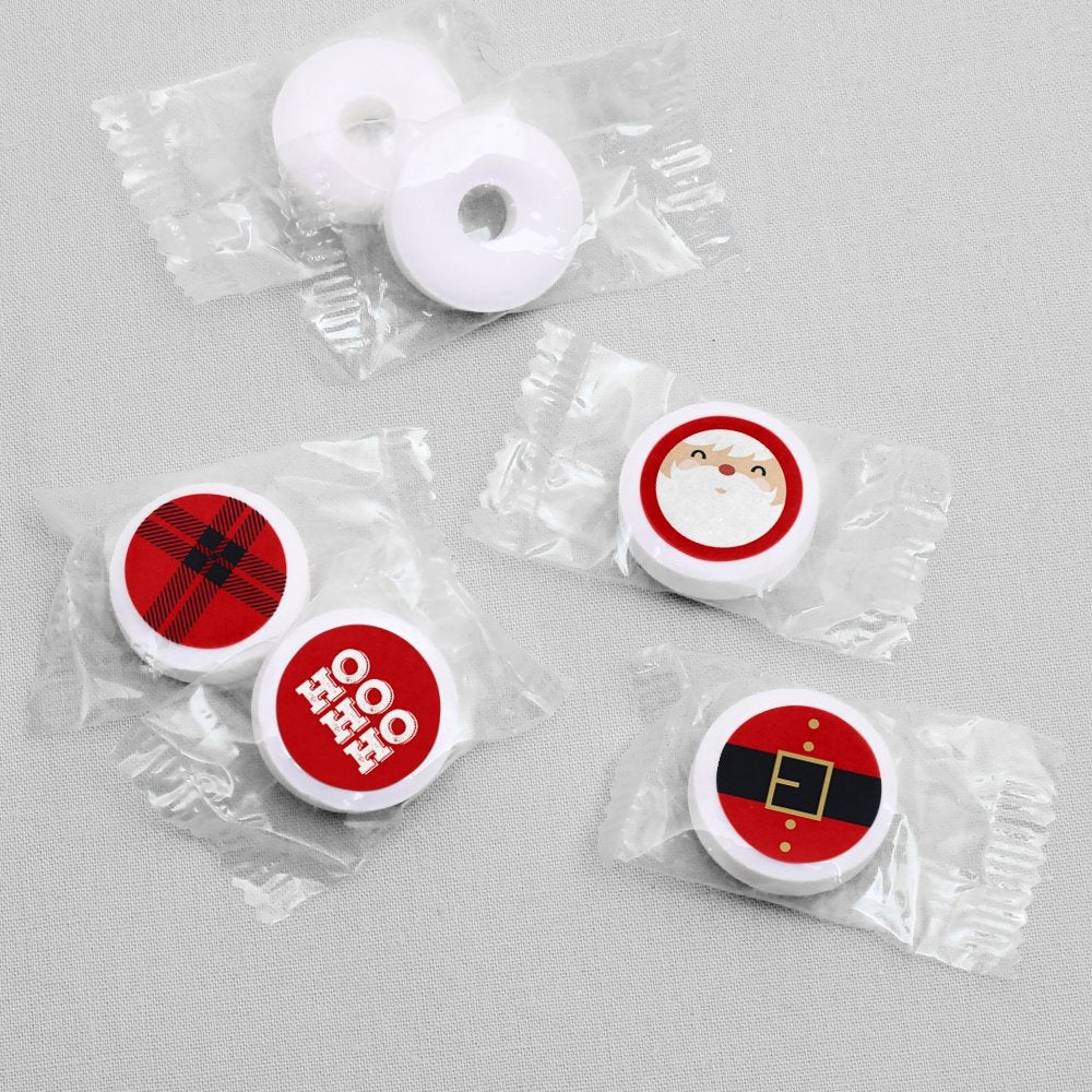 Jolly Santa Claus Party Favors - Round Candy Stickers - 108pc