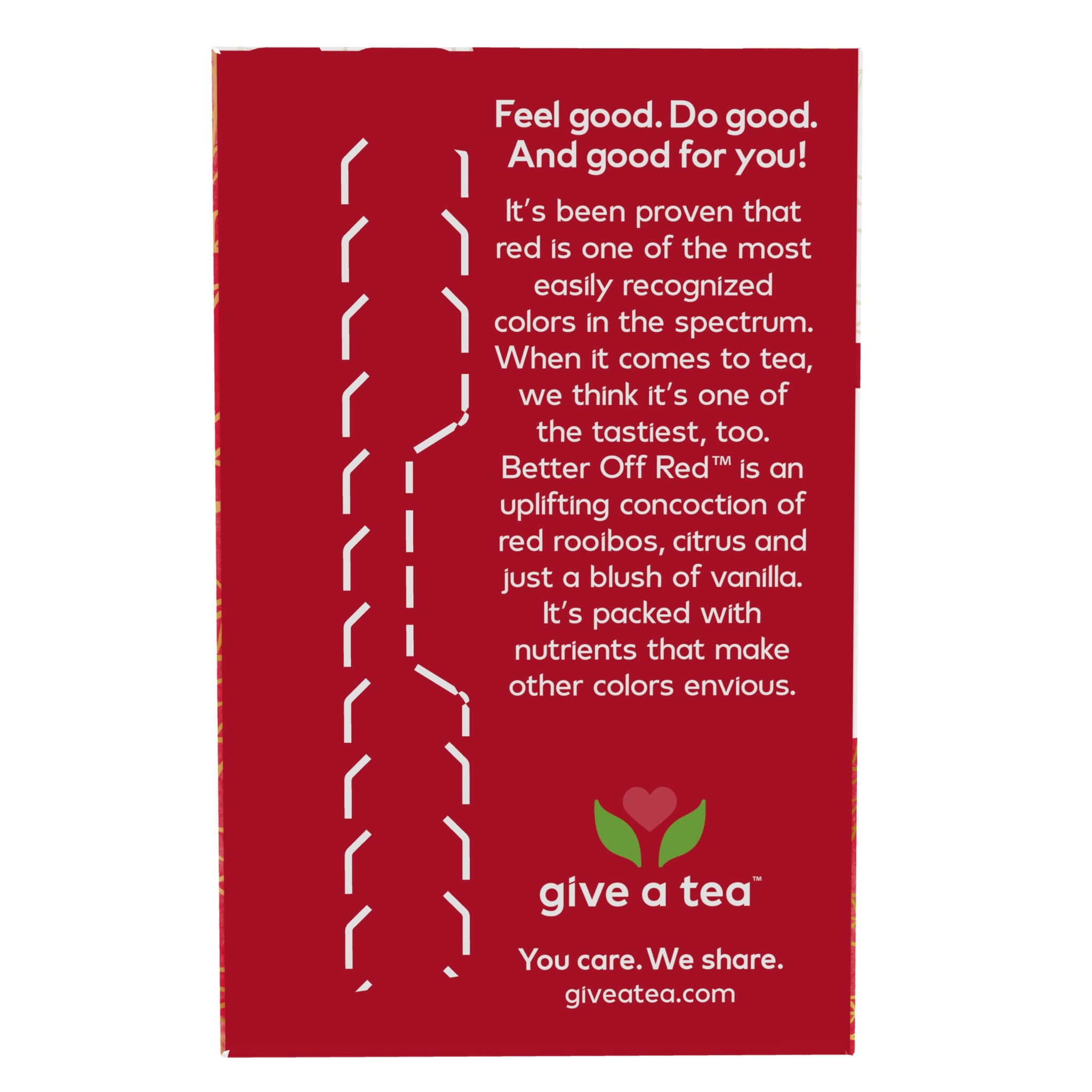 NOW Foods Give a Tea™ Better off Red™ Rooibos Tea with a Vanilla-Citrus Blush, Caffeine-Free, 24 bags