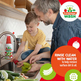 Dr. Robaina Fruit & Veggie Wash - Produce Cleaner Spray 32 fl oz | Removes Waxes & Harmful Residue | No Aftertaste | Baby-Safe Plant-Based Formula |