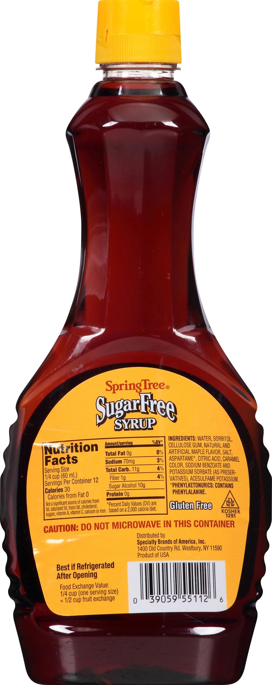 Sugar Free Low Calorie Syrup, Maple (Pack of 2)