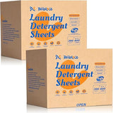 BellaLuce 2 Pack Laundry Detergent Sheets - Laundry Sheets, 800 Loads, Eco-Friendly, Plastic-Free, Fresh Linen Scent, Space Saving, Fast Dissolve