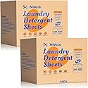 BellaLuce 2 Pack Laundry Detergent Sheets - Laundry Sheets, 800 Loads, Eco-Friendly, Plastic-Free, Fresh Linen Scent, Space Saving, Fast Dissolve