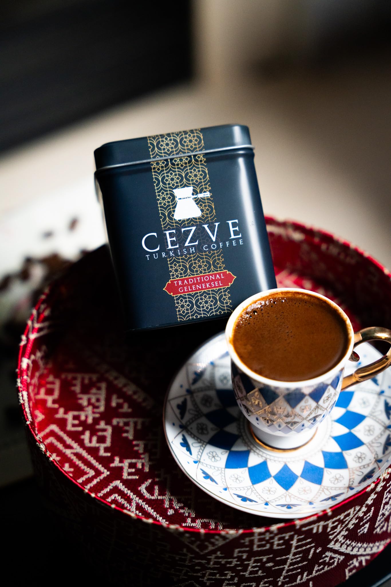 Cezve Turkish Coffee - Finely Ground 100% Arabica, Locally Roasted in USA, Traditional Flavor, Rich Foam, Small Batch Fresh Ground Coffee, 3.5oz