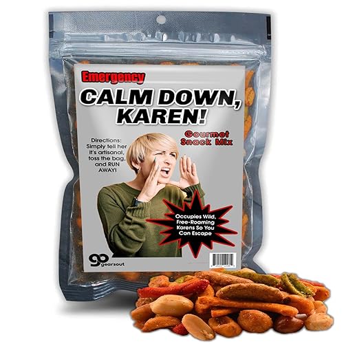 Calm Down Karen Trail Mix - Gourmet Spicy Snack Blend for Women Karen Survivors - Funny Karen Gifts Adult Stocking Stuffers - Gag Christmas Gifts