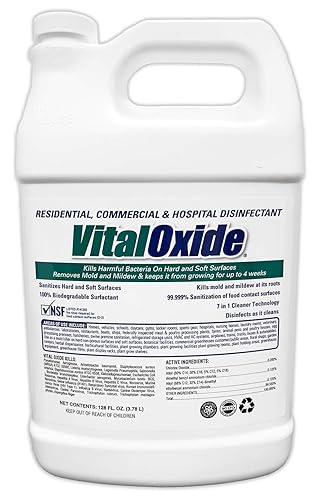 Vital Oxide Disinfectant, Deodorizer, Cleaner, Food-Contact Sanitizer, Virucide - (EPA registration #82972-1) - Kills Mold & Mildew, Eliminates