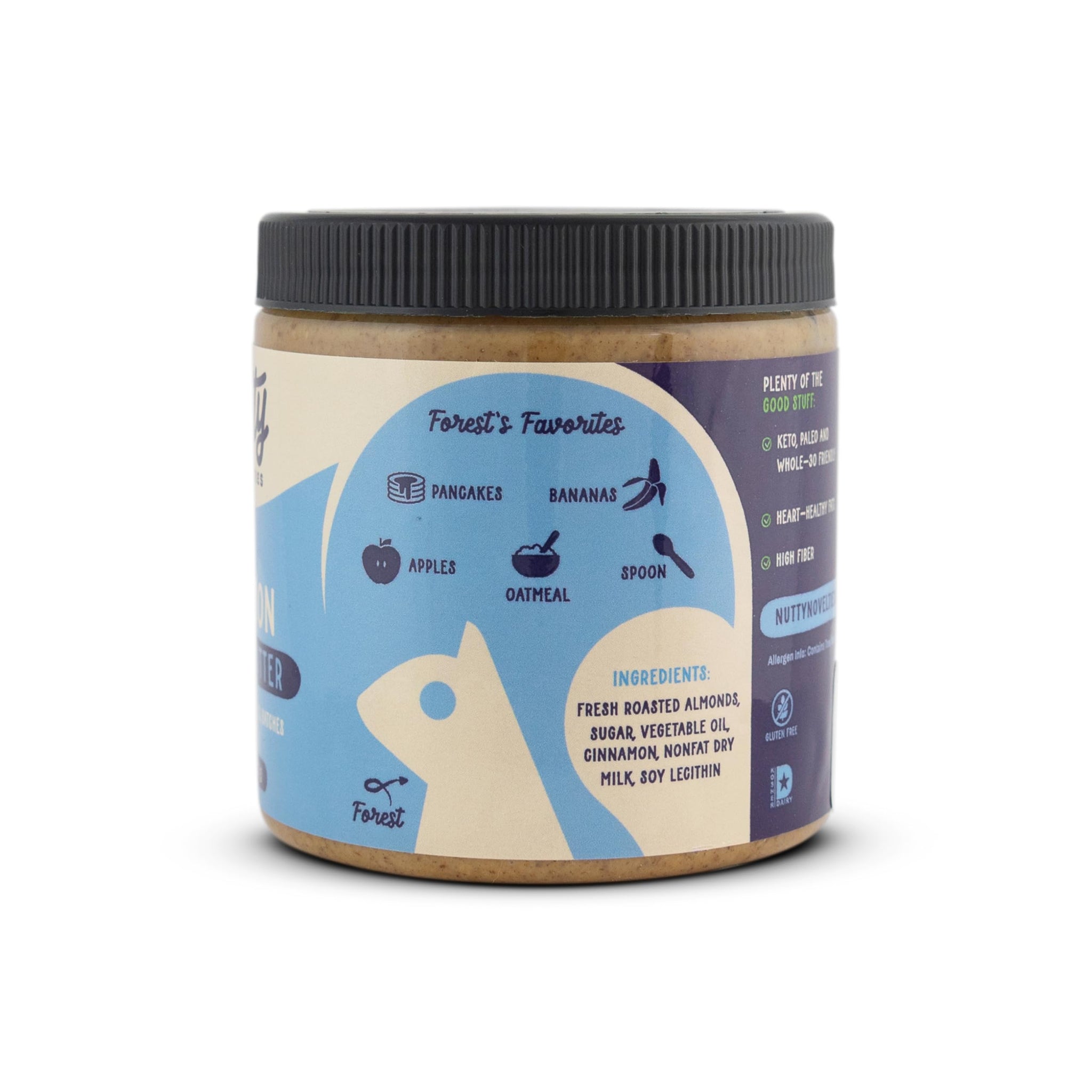 Nutty Novelties Cinnamon Almond Butter - High Protein, Sweet Almond Butter - All-Natural, Light Almond Butter Free of Cholesterol & Preservatives