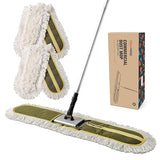 CLEANHOME 36" Commercial Dust Mops for Floor Cleaning Heavy Duty Floor Duster Mop with Long Handle Hotel Gym Household Cleaning Supplies for Hardwood