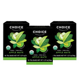 Choice Organic Teas Apple Mate Tea - Compostable - Contains Caffeine - 48 Organic Yerba Mate Tea Bags (Pack of 3)