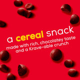 Kellogg's Krave Mini Snax Crispy Cereal Snacks, Kids Snacks, Lunch Snacks, Chocolate, 9.5oz Box (10 Pouches)