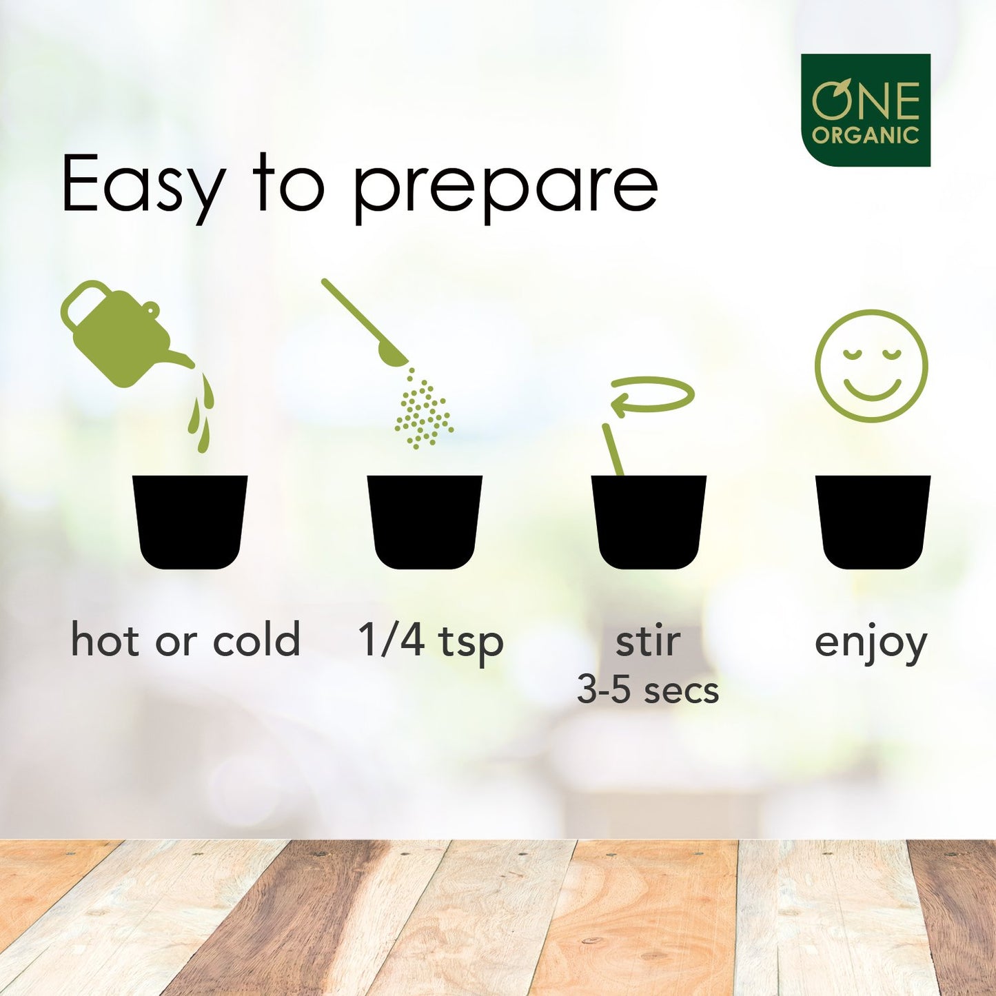 ONE ORGANIC Instant Oolong Tea Powder 4.4 oz. 125 Servings USDA Organic 100% Pure Tea - Instant Hot or Iced Unsweetened
