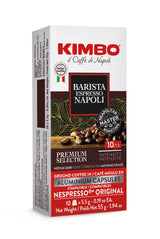 Kimbo Espresso Capsule Coffee, Nespresso Compatible, Napoli, Medium Roast, 10 Count