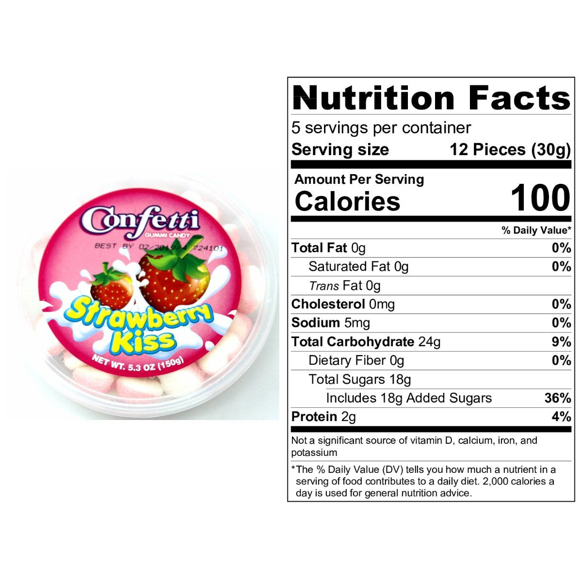 Confetti Gummi Candy Variety Pack - Strawberry Kiss | Brite Sour Worm Gummies | Shark (3 tubs of Gummies - 1 of each)